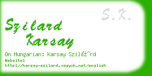 szilard karsay business card